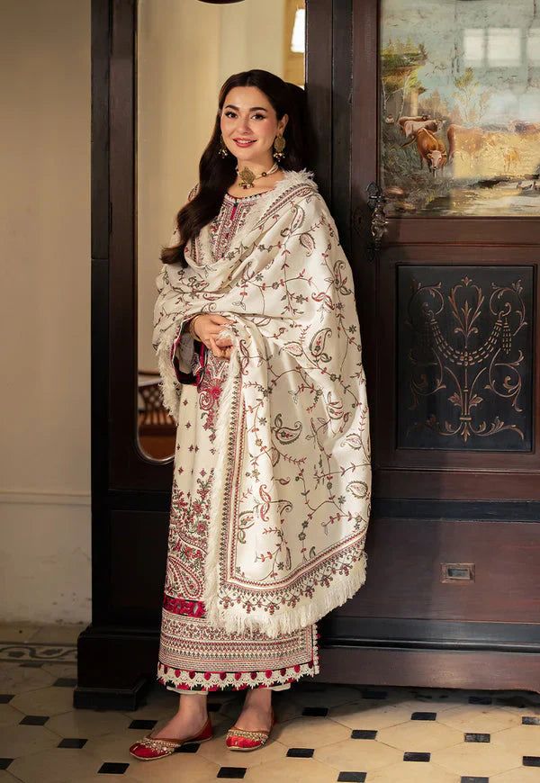 Asim Jofa - Winter 3PC Dhanak Embroidered Suit