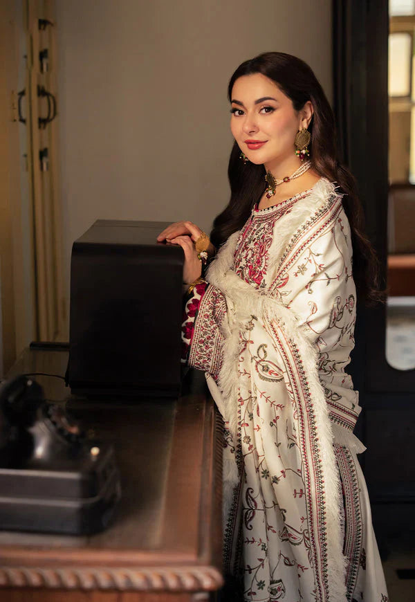 Asim Jofa - Winter 3PC Dhanak Embroidered Suit