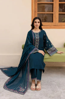 Sapphire - Winter 3PC Dhannak Embroidered Suit -LL1