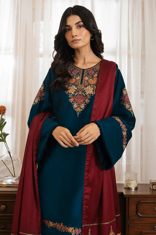 JAZMIN Unstitched 3pc Dhanak Embroidered Suite