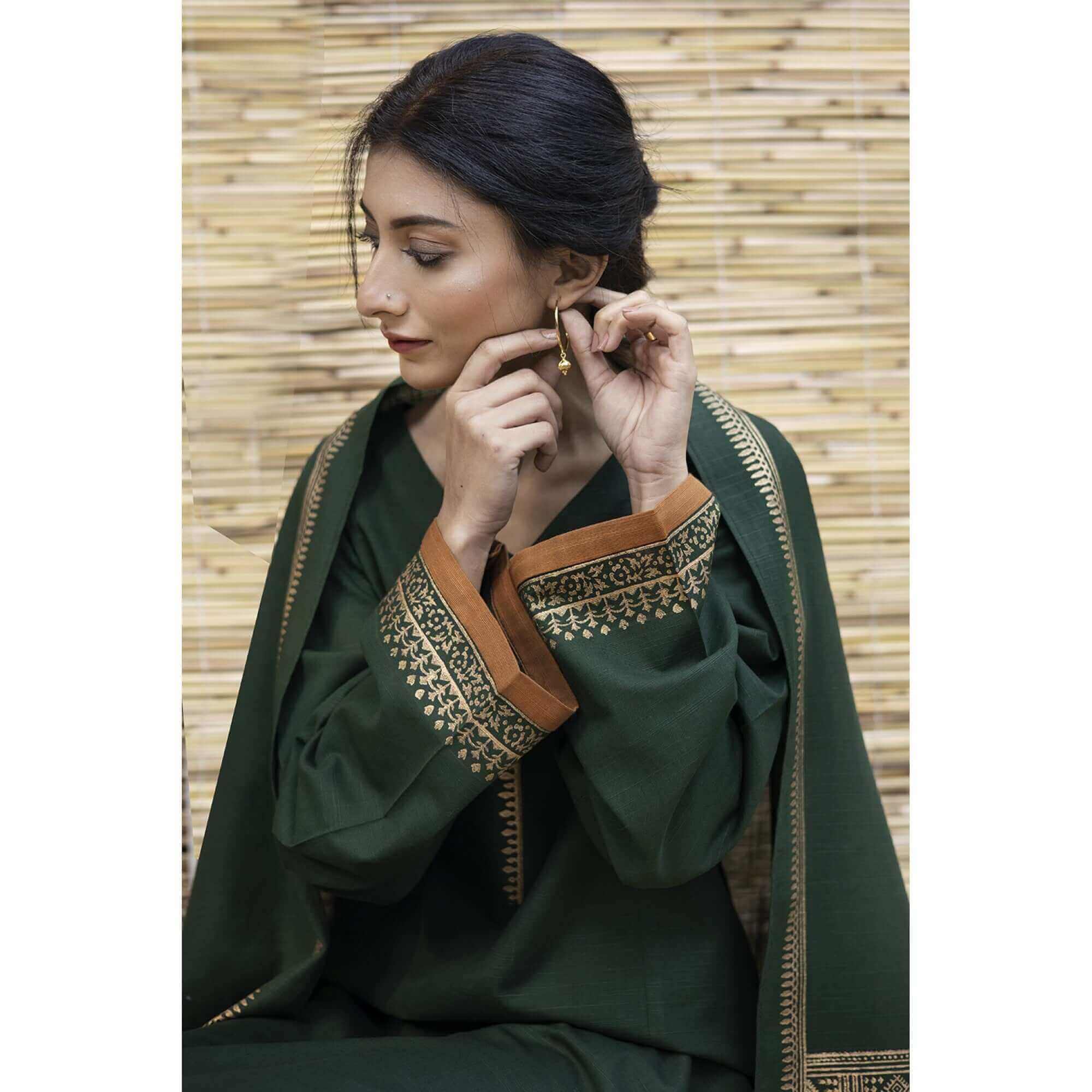 Dyot - 3PC Dhanak suit with Digital print Shawll