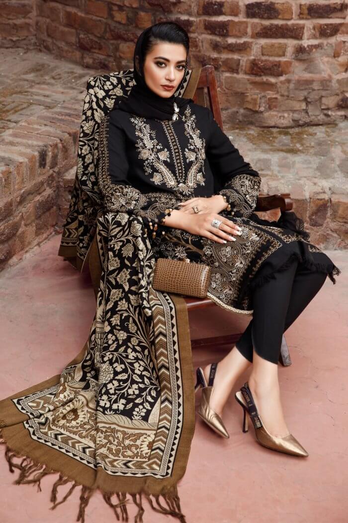 3 Piece Unstitched Heavy Embroidered Lawn  Suit With Digital Printed Lawn Dupatta