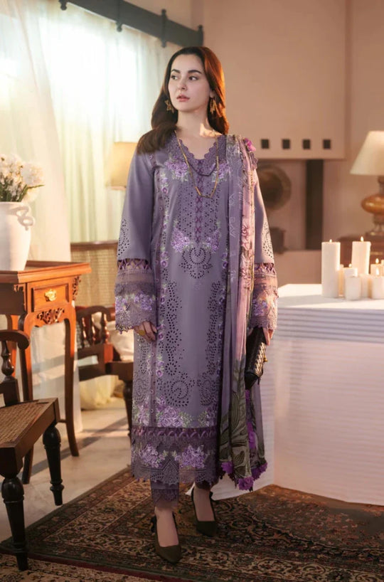 Jade - 3PC dhannak Chickenkari Embroidered Suit