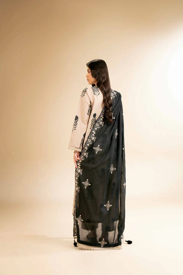 Nishat 3 Piece - Printed  Shirt With Printed Trouser