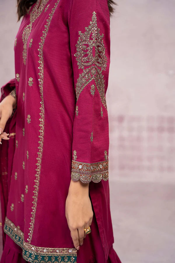 MARIA B-3-PIECE LAWN EMBROIDERED With Printed Dupatta