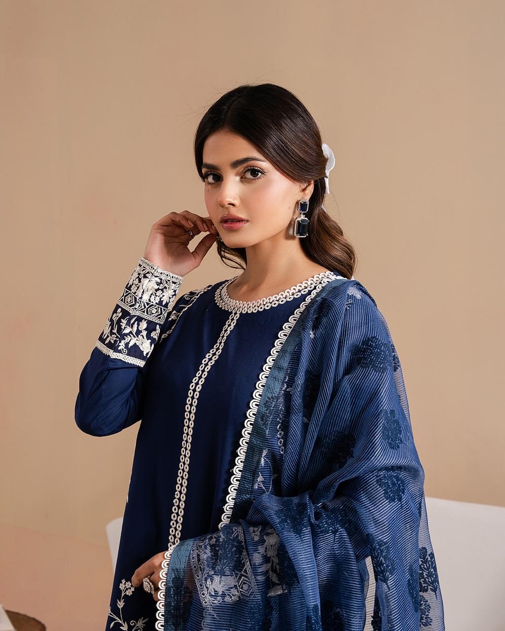 3 PC Lawn Embroidered Unstitched Suit