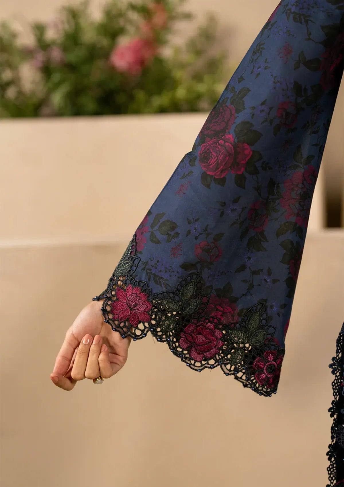 3 Piece Unstitched Digital Printed Embroidered Lawn Suit with Printed Chiffon Dupatta