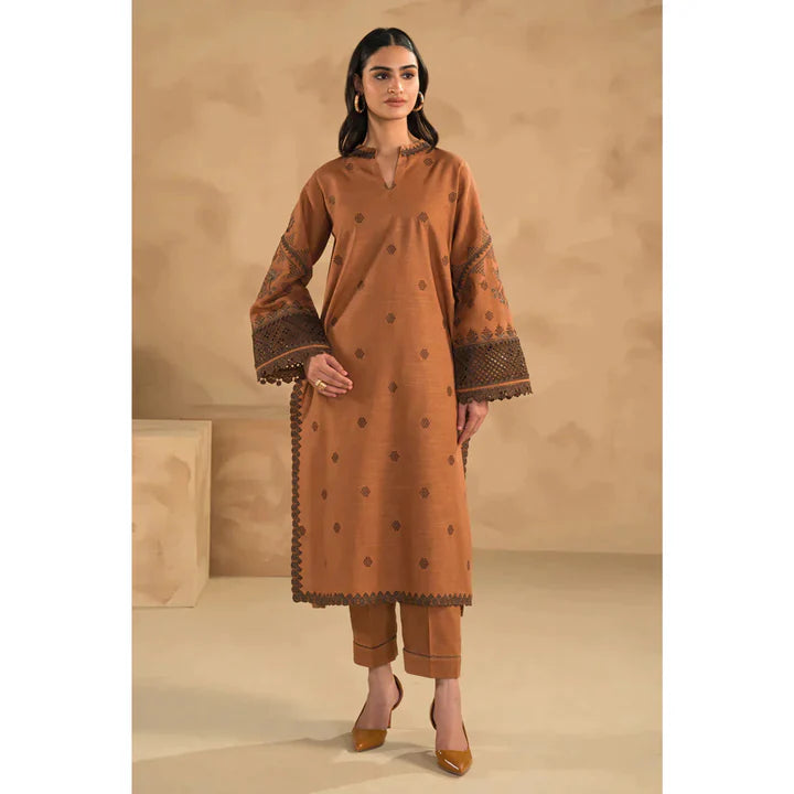 Charizma- 3PC Dhanak Embroidered suit with Printed Shawl