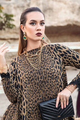 3 Piece Unstitched Digital Printed Embroidered Lawn Suit with Printed Chiffon Dupatta