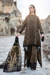 3 Piece Unstitched Digital Printed Embroidered Lawn Suit with Printed Chiffon Dupatta