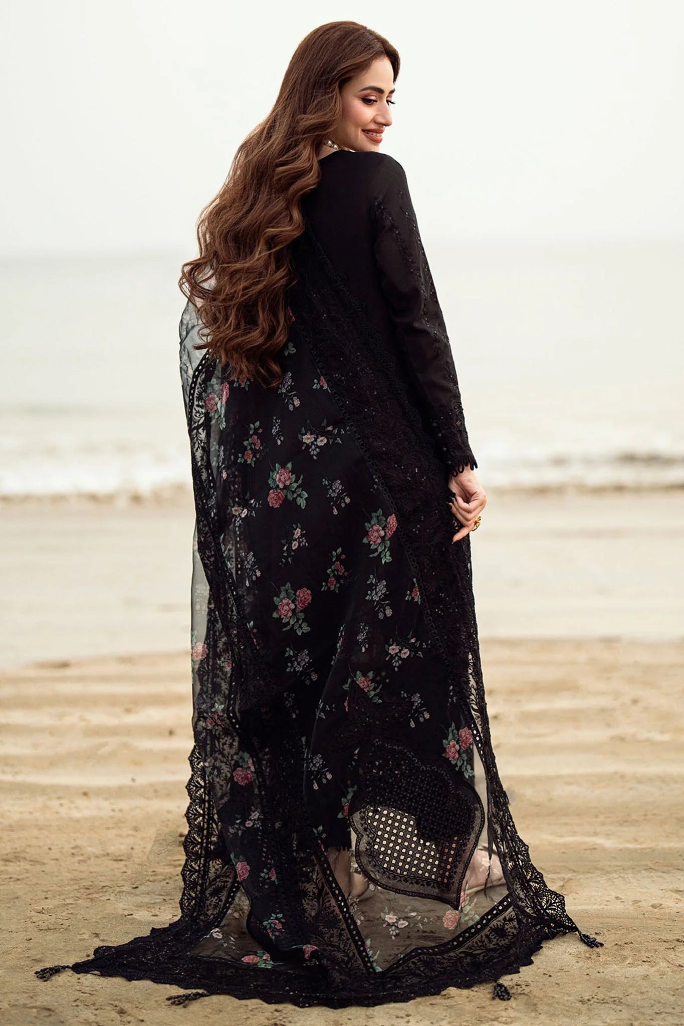NUREH - 3PC LAWN EMBROIDERED SHIRT WITH LAWN  PRINTED EMBROIDERED DUPATTA