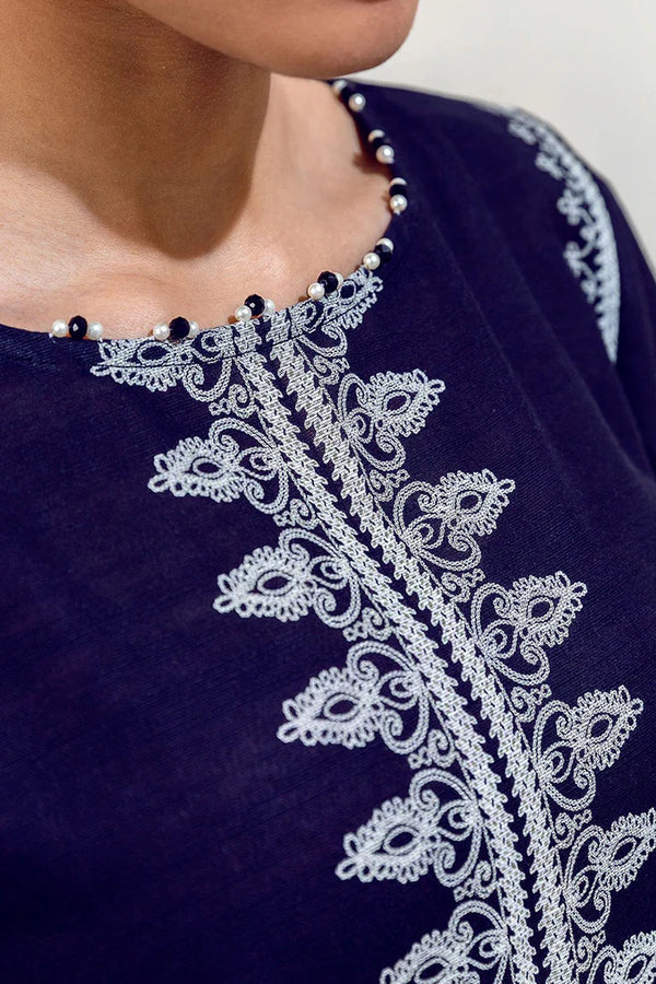 BEECHTREE-3PC LAWN EMBROIDERED With Printed Dupatta