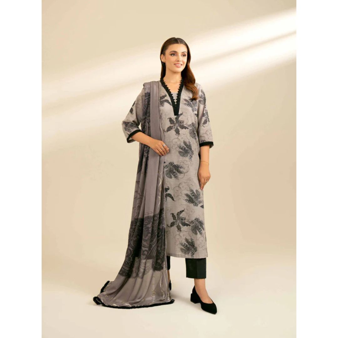 Nishat 3 Piece - Printed Shirt With Printed Trouser
