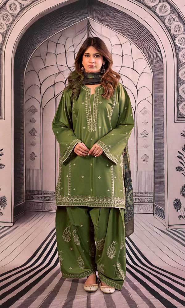 URGE - Winter 3PC Dhanak Embroidered Suit