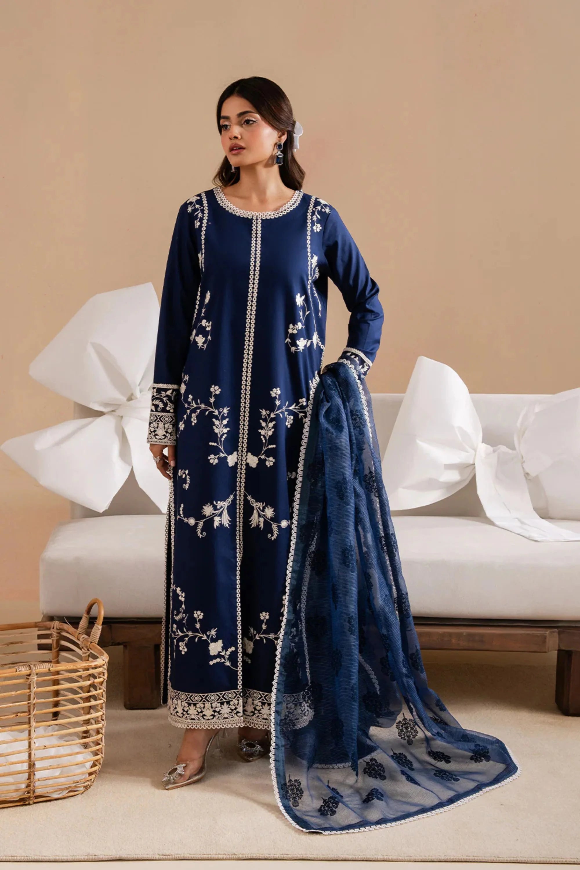 3 PC Lawn Embroidered Unstitched Suit