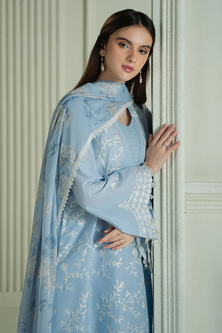 Cross Stitch 3PC Lawn Embroidered Suite With Printed Dupatta