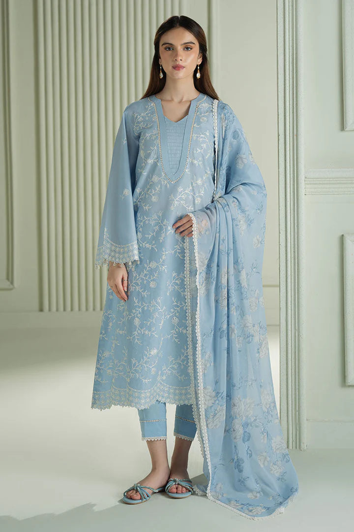Cross Stitch 3PC Lawn Embroidered Suite With Printed Dupatta