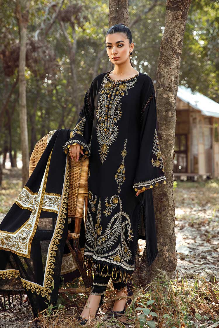 3 Piece Unstitched Heavy Embroidered Lawn Suit With Digital Printed Lawn Dupatta