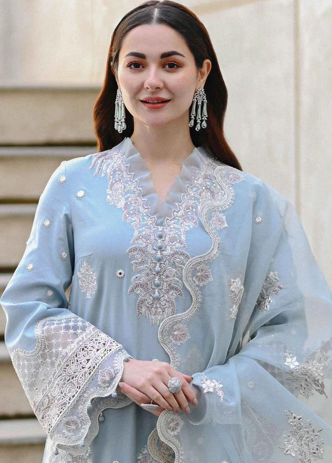 Qalamkar - 3PC Lawn Embroidered Suit